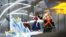 Katsuki, Shoto, and Inasa stop the kids attacks