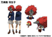 Habuko's colored character design for the OVA.