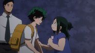 Izuku reassures his worried mother