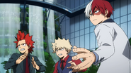 Katsuki, Eijiro, and Shoto ready for a brawl.