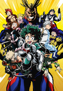 Izuku on the promotional poster for Season 1 (Poster 2).