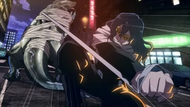 Shota restrains the Next-Level Villain Teruo