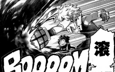 Bakugo golpeando a Black Mist