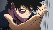 Dabi gets ready to attack (anime)