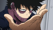 Dabi readies himself to attack.