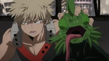 Katsuki takes out Invisible Wall.