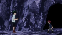 Izuku tries to reach Kota.
