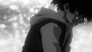 Izuku crying in Season 1's "HEROES" ending.