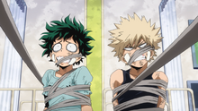 Izuku Midoriya and Katsuki Bakugo binded