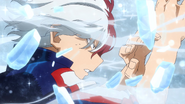 Shoto withstanding Izuku's attack in Season 2's "Peace Sign" opening.