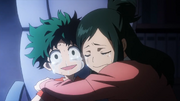 Inko comforting Izuku