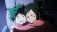 Inko comforting Izuku for being Quirkless.
