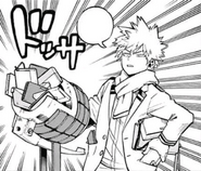 Katsuki secures the belongings.