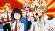 Katsuki yells at his classmates