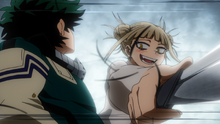 Himiko tries to slash Izuku