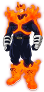 Endeavor's first hero costume.