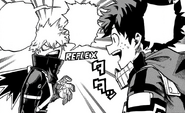 Izuku congratulates Kacchan.