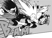 Bat Villain kicks Tensei.