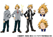 Denki's colored character design for the anime.