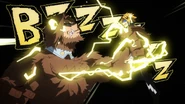 Denki electrocutes Jurota.