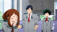 Izuku & Tenya listen to Ochaco