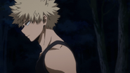 Katsuki Bakugo leads Izuku to Ground Beta