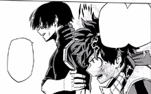 Shoto and Izuku team up to battle Stain.