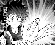 Izuku realizes he needs utilize his fingers for One For All.