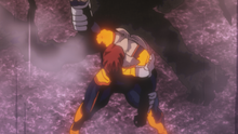 Endeavor stands victorious (Anime)