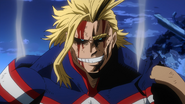 All Might's signature smile.