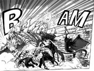 Dabi continues fighting Shoto in the distance.