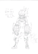 Katsuki Bakugo Hero Costume Sketch