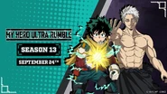 Izuku (One For All) in the Season 13 Banner.