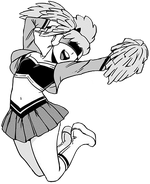 Kazuho as a cheerleader.