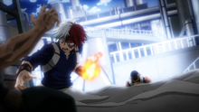 Juzo sinks Shoto into the ground