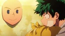 Mirio Togata greets Izuku Midoriya