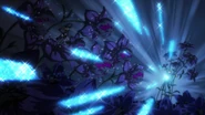 Yuga fires his Quirk against Kuniera.