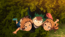 Izuku saves Katsuma and Mahoro