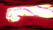 Izuku punching in Season 2's "Peace Sign" opening.