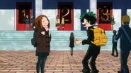 Ochaco meets Izuku at the Entrance Exam.