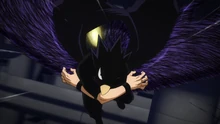 Fumikage is able to fly thanks to Black Fallen Angel.