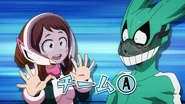 Izuku and Ochaco are team A.