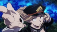 Camie rides into battle.