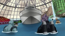 The villains surround the ship.