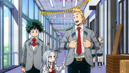 Izuku and Mirio showing Eri a tour of U.A