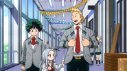 Izuku and Mirio showing the U.A. to Eri.