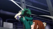 Izuku catches Hitoshi's Capturing Weapon (Anime)