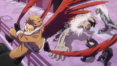 Hawks usa dos plumas como espadas (Anime)