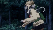 Himiko armed with a knife and needle.