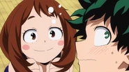 Ochaco too close to Izuku